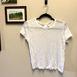 White Linen Tee